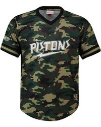Mitchell & Ness - Nba Detroit Pistons Camo Mesh T-Shirt - Lyst