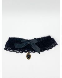 SVNX - Lace Choker Necklace With Satin Bow - Lyst