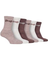 Jeep - Ladies 6 Pack Hiking Boot Socks - Lyst