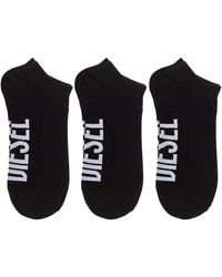 DIESEL - Pack-3 Cotton Ankle Socks 00Si8H-0Ldaz - Lyst