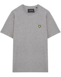 Lyle & Scott - Plain Embroidered Crew Neck T-Shirt Cotton - Lyst