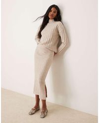 Vila - Ribbed Maxi Skirt Co-Ord - Lyst