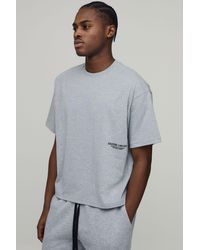 BoohooMAN - Oversized Boxy Heavyweight Printed T-Shirt - Lyst