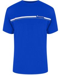 Aquascutum - Active Cotton Stripes Royal T-Shirt - Lyst