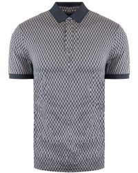 Emporio Armani - Patterned Light/ Polo Shirt Cotton - Lyst