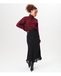 Gini London - High Neck Chunky Knit Crop Jumper - Lyst