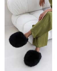 Where's That From - Wheres 'Keira' Ultimate Fluffy Faux Fur Mule Slippers - Lyst