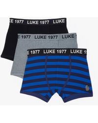 Luke 1977 - Niter Soft Cotton Trunk Boxers 3 Pack - Lyst