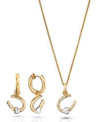 Orphelia - 'Aurora' 925 Sterling Set: Chain-Pendant + Earrings - Lyst