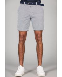 Tokyo Laundry - Stripe Cotton Cord Oxford Shorts With Belt - Lyst