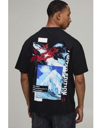 BoohooMAN - Oversized Mountain Star Graphic T-Shirt - Lyst