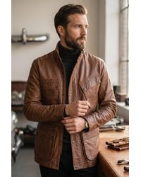 Infinity Leather - Lamb Safari Parka Jacket - Lyst