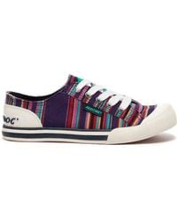 Rocket Dog - Ladies Jazzin Canvas Aloe Lace Up Trainer (Multicoloured) - Lyst