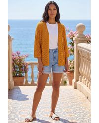 Roman - Wave Stitch Detail Knit Cardigan - Lyst