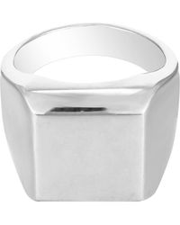 SEOL + GOLD - Sterling Domed Square Signet Ring - Lyst