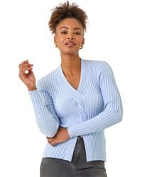 Roman - Cable Split Detail Rib Jumper - Lyst