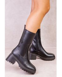 Where's That From - Chunky Block Heel Chelsea Boot - Lyst