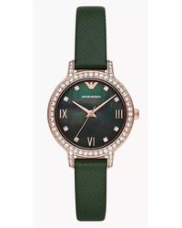 Emporio Armani - Cleo Watch Ar11577 Leather (Archived) - Lyst
