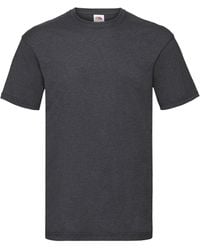 Fruit Of The Loom - Valueweight Short Sleeve T-Shirt (Dark Heather) - Lyst