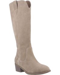 Hush Puppies - Isabella Suede Heeled Knee High Boots - Lyst