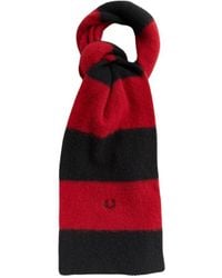 Fred Perry - Merino Racing And Stripped Wool Scarf - Lyst