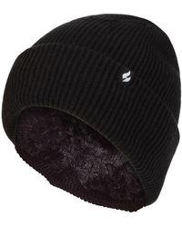 Heat Holders - Ladies Fleece Lined Ribbed Turnover Hat - Lyst