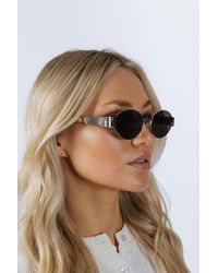 SVNX - Rounded Oval Metal Frame Sunglasses - Lyst