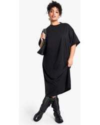Boohoo - Plus Oversized Midi T-Shirt Dress - Lyst