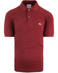 Lacoste - Classic Fit Herren Burgunder Polo -Hemd - Lyst