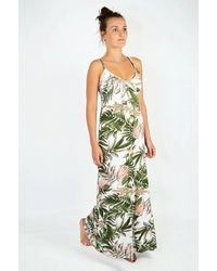 Secret Label - Palm Print Jersey Maxi Dress - Lyst