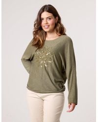 Blue Vanilla - Embroidered Sequin Flower Top - Lyst