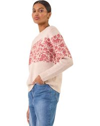 Roman - Soft Touch Floral Knit Jumper - Lyst