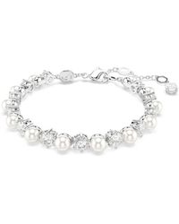 Swarovski - 'Matrix Pearl' Base Metal Bracelet - Lyst