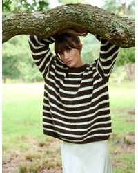 Blue Vanilla - Soft Knit Round Neck Stripe Jumper - Lyst