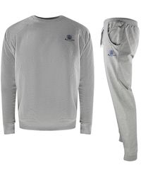 Aquascutum - Iconic Crest Crew Neck Track Set Cotton - Lyst