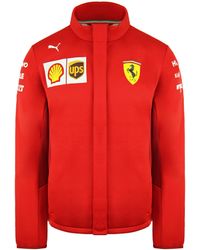 PUMA - Scuderia Ferrari Long Sleeve Zip Up Red S Softshell Jacket 763021 02 - Lyst