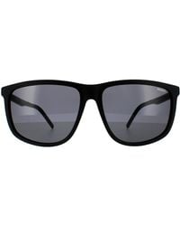 BOSS - Hugo By Rechte Hoek Mannen Matte Zwarte Grijze Zonnebril - Lyst
