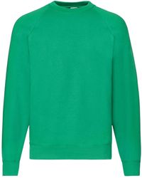 Fruit Of The Loom - Raglan Sleeve Belcoro Sweatshirt (Kelly) Cotton - Lyst