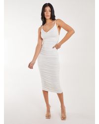 Pink Vanilla - Slinky Cowl Midi Dress - Lyst