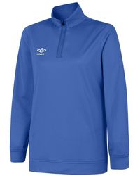 Umbro - Ladies Club Essential Half Zip Sweatshirt (Royal) - Lyst