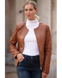 Ashwood Leather - 'Aliona' Real Fashion Jacket Coat - Lyst
