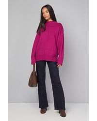 Wallis - Seam Detail Funnel Neck Jumper - Lyst