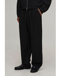 BoohooMAN - Double Pleat Balloon Fit Co-Ord Tailored Trousers - Lyst