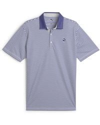 PUMA - Pure 2.0 Striped Short Sleeve Performance Polo Shirt - Lyst