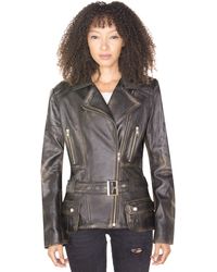 Infinity Leather - Long Biker Jacket-Quito - Lyst