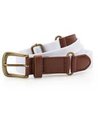 Asquith & Fox - Faux Leather And Canvas Belt - Lyst