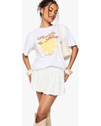 Boohoo - Broderie Bubble Mini Skirt - Lyst