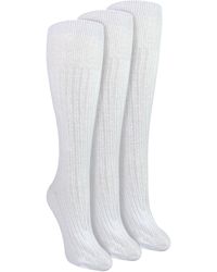 Sock Snob - Ladies 3 Pack Knee High 100% Cotton Soft Breathable Socks - Lyst