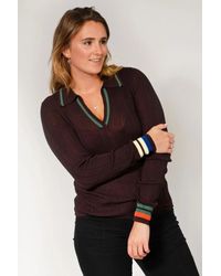 Secret Label - Collared Long Sleeve Knit Top - Lyst