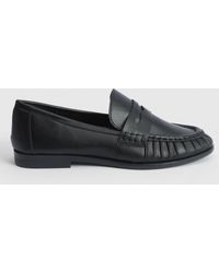 Oasis - Grace Faux Leather Grandad Loafers - Lyst